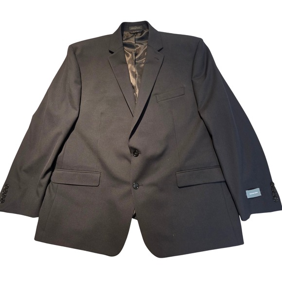 NEW Geoffrey Beene Tompkins Mens Black Tompkins Suit 2 Piece Garment 50 Reg 45W - Picture 3 of 16